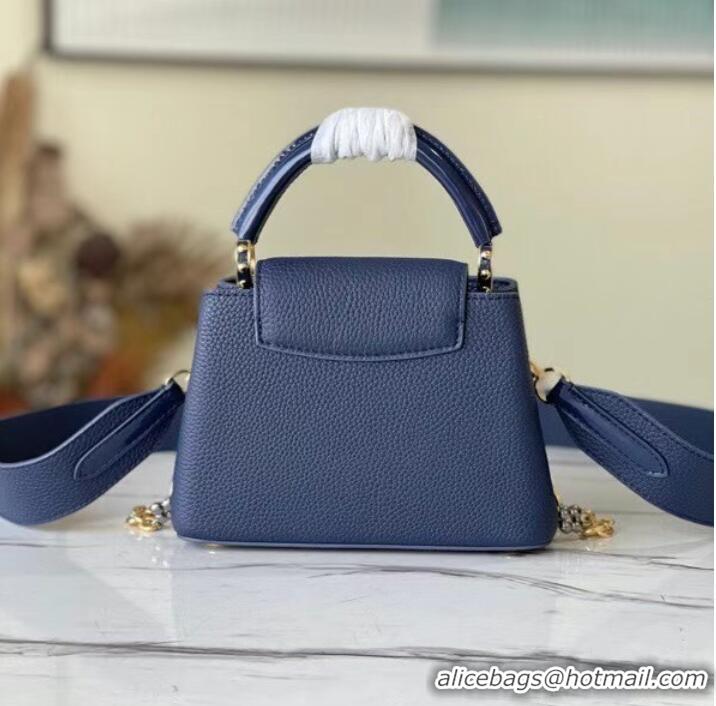 Famous Brand Louis Vuitton CAPUCINES MINI M59065 Navy Blue