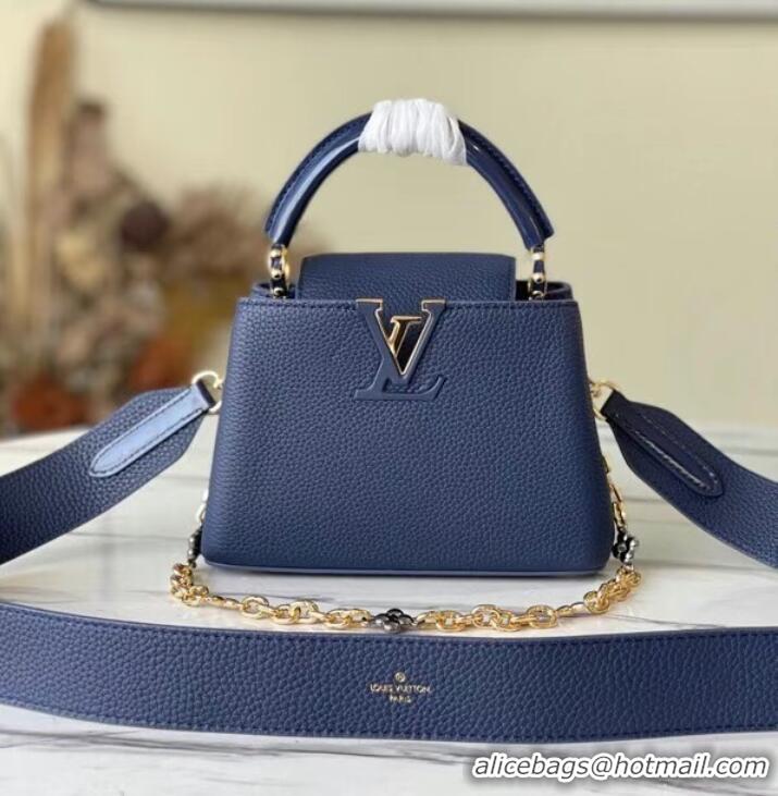 Famous Brand Louis Vuitton CAPUCINES MINI M59065 Navy Blue