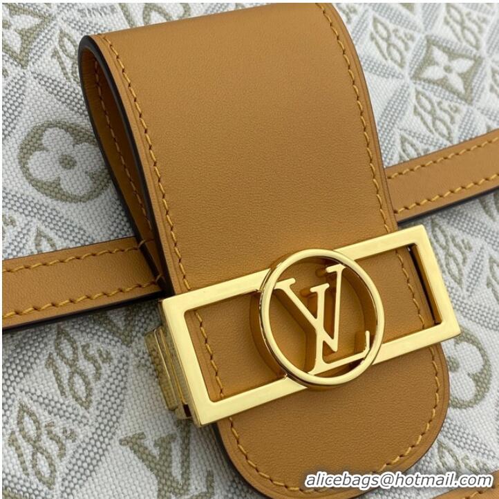 Buy Discount Louis Vuitton DAUPHINE MM M59483 Ecru & Caramel