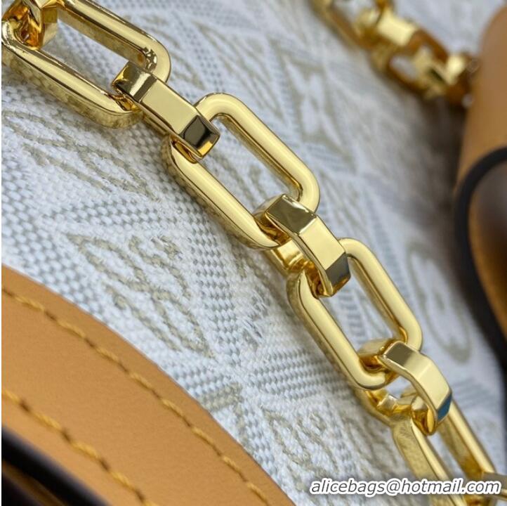 Buy Discount Louis Vuitton DAUPHINE MM M59483 Ecru & Caramel