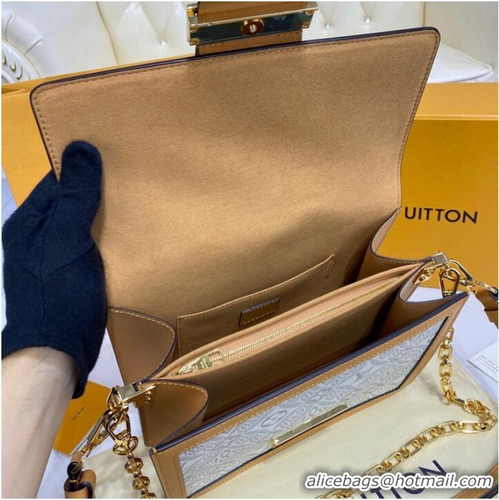 Buy Discount Louis Vuitton DAUPHINE MM M59483 Ecru & Caramel