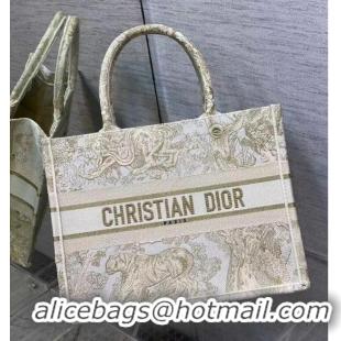 Pretty Style SMALL DIOR BOOK TOTE Embroidery C1287-8 cream