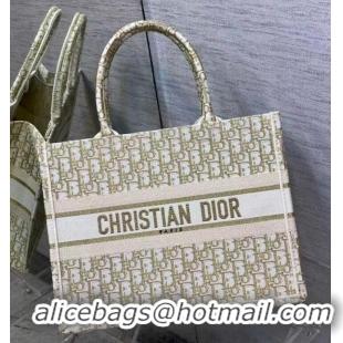 Low Price SMALL DIOR BOOK TOTE Embroidery C1287-9 cream