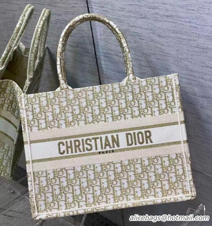 Low Price SMALL DIOR BOOK TOTE Embroidery C1287-9 cream