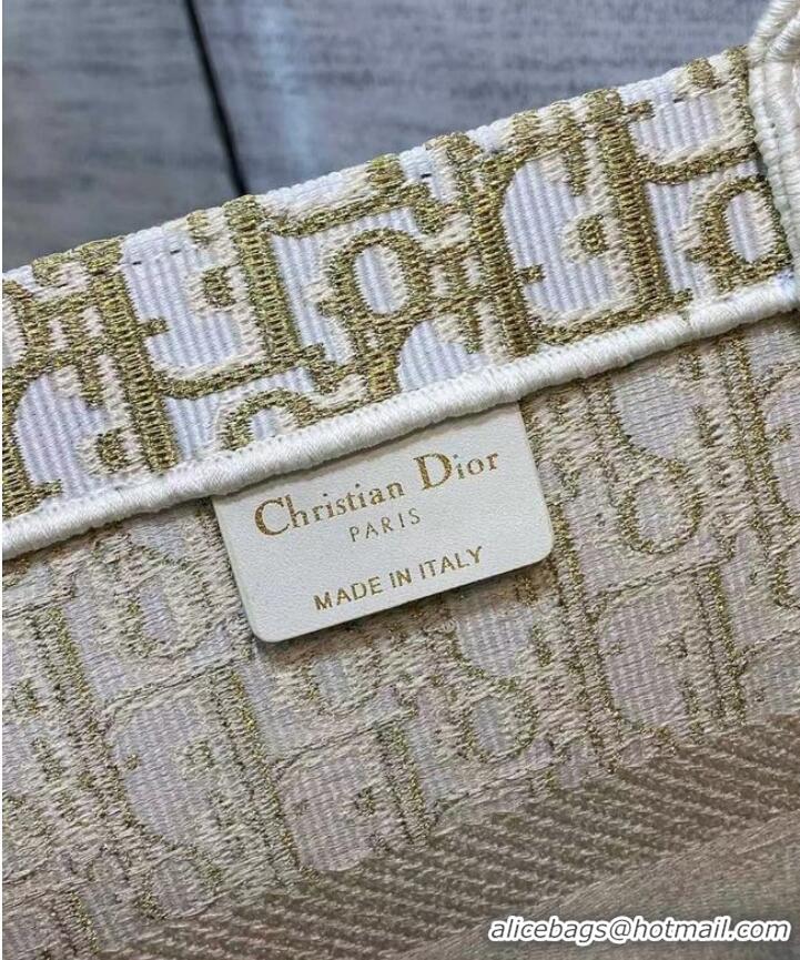 Low Price SMALL DIOR BOOK TOTE Embroidery C1287-9 cream