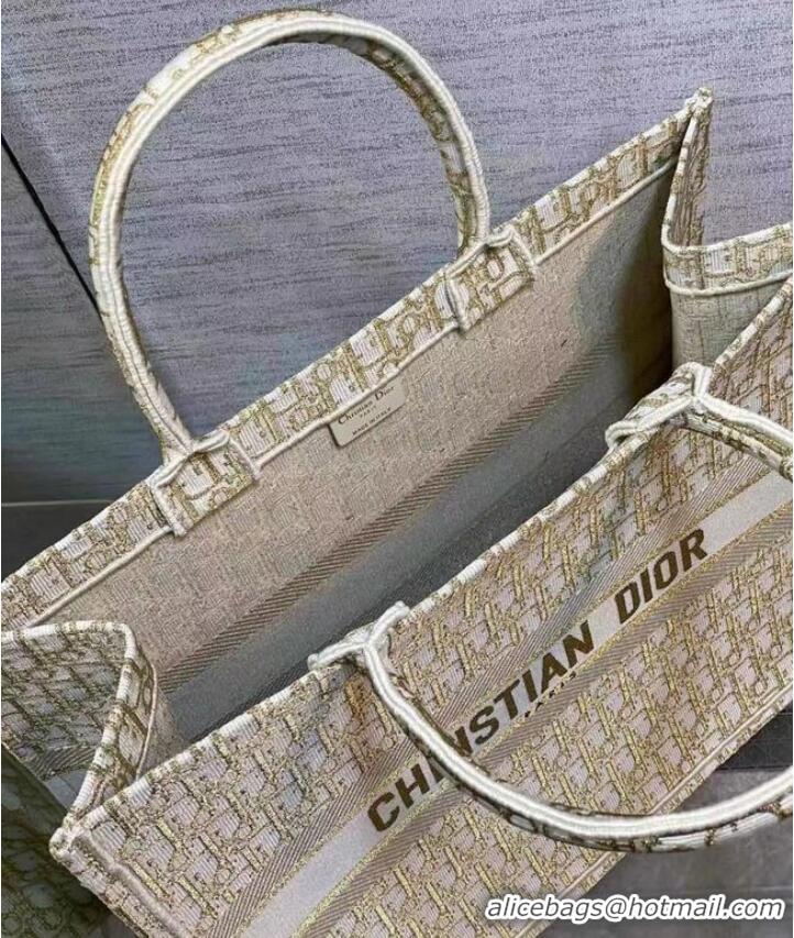 Inexpensive DIOR BOOK TOTE Embroidery C1286-9 cream