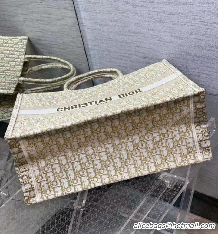 Inexpensive DIOR BOOK TOTE Embroidery C1286-9 cream