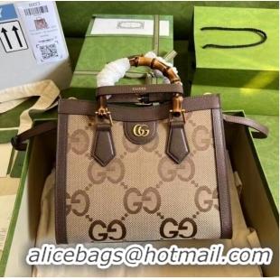 Luxury Cheap Gucci Diana small tote bag 660195 brown