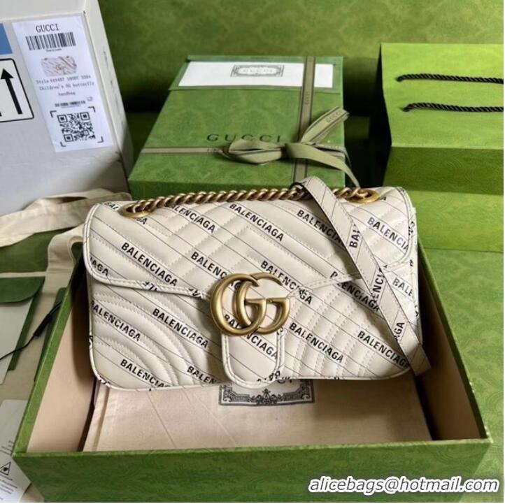 New Fashion Gucci The Hacker Project small GG Marmont bag ‎443497 white