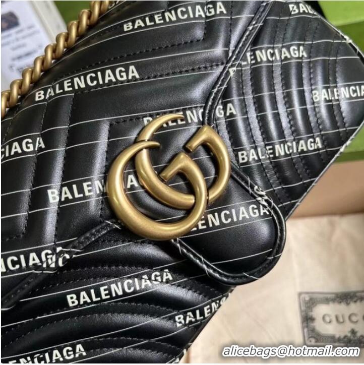 Super Quality Gucci The Hacker Project small GG Marmont bag ‎443497 black