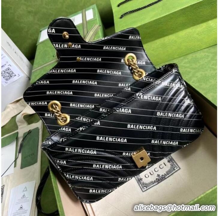 Super Quality Gucci The Hacker Project small GG Marmont bag ‎443497 black