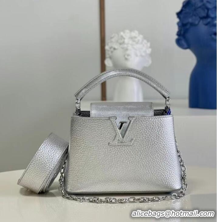 Grade Quality Louis Vuitton CAPUCINES MINI M80239 silver