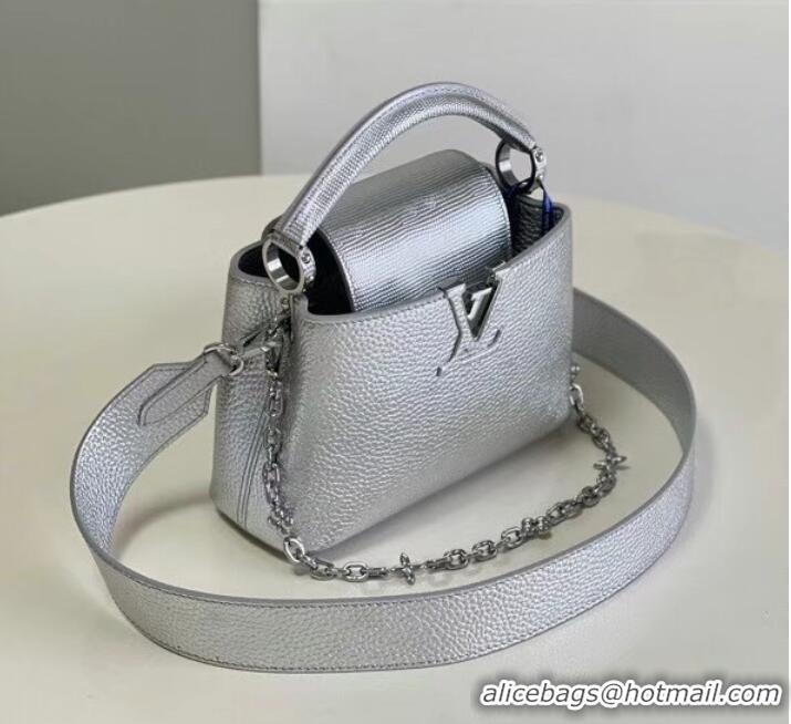 Grade Quality Louis Vuitton CAPUCINES MINI M80239 silver