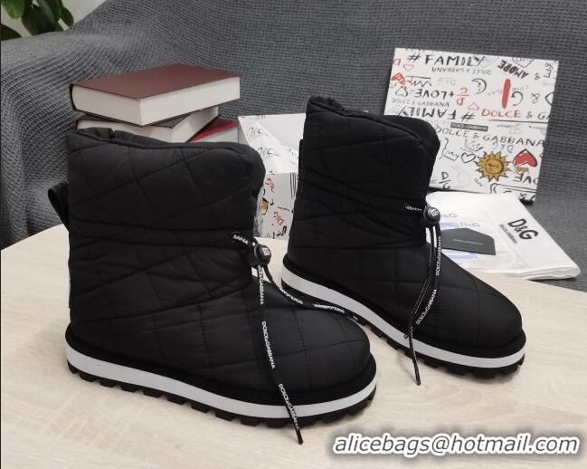 Best Product Dolce & Gabbana DG Down Snow Ankle Boots 121520 Black