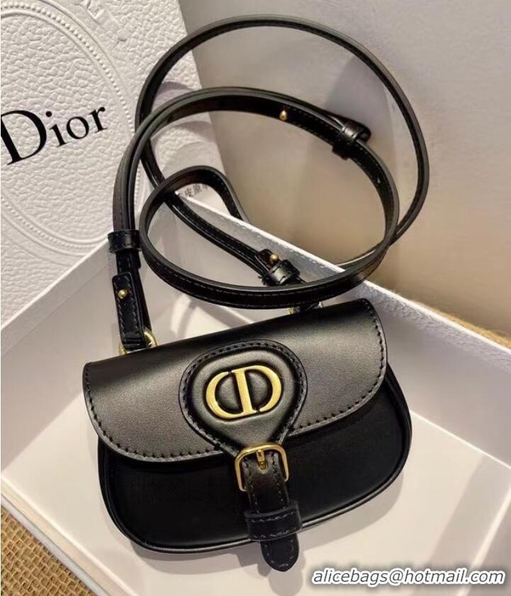 Discount MINI DIOR BOBBY BAG Warm Taupe Box Calfskin S5109U BLACK