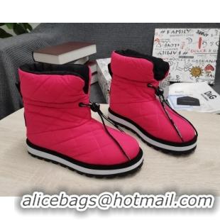 Top Design Dolce & Gabbana DG Down Snow Ankle Boots 121520 Pink