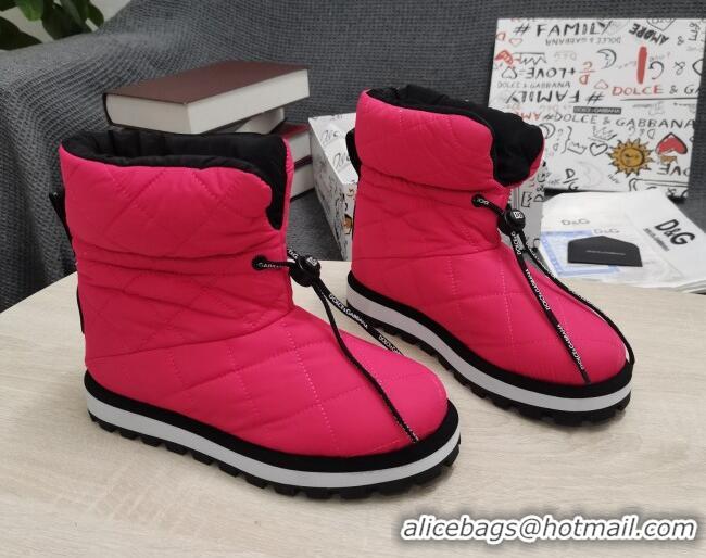 Top Design Dolce & Gabbana DG Down Snow Ankle Boots 121520 Pink