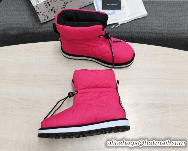 Top Design Dolce & Gabbana DG Down Snow Ankle Boots 121520 Pink