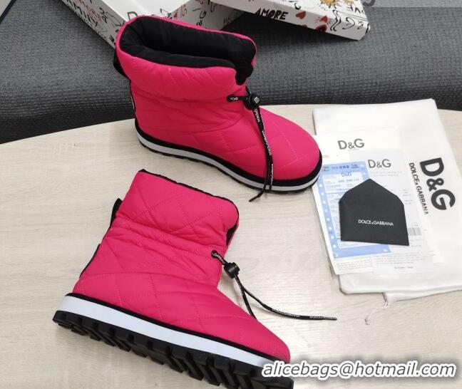 Top Design Dolce & Gabbana DG Down Snow Ankle Boots 121520 Pink