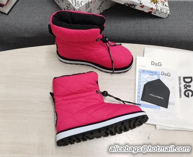 Top Design Dolce & Gabbana DG Down Snow Ankle Boots 121520 Pink