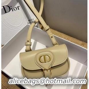 Market Sells MINI DIOR BOBBY BAG Warm Taupe Box Calfskin S5109U Cream