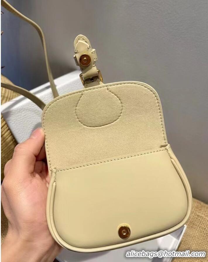 Market Sells MINI DIOR BOBBY BAG Warm Taupe Box Calfskin S5109U Cream