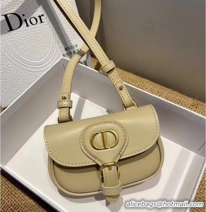 Market Sells MINI DIOR BOBBY BAG Warm Taupe Box Calfskin S5109U Cream