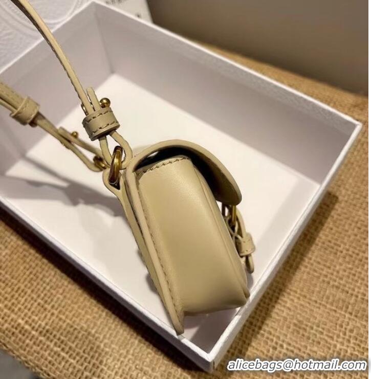 Market Sells MINI DIOR BOBBY BAG Warm Taupe Box Calfskin S5109U Cream