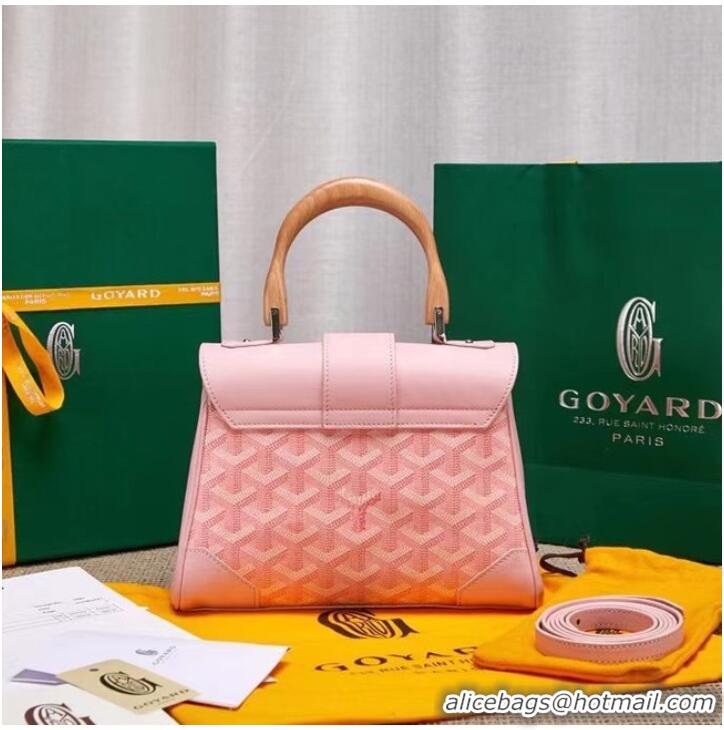 Pretty Style Goyard Calfskin Leather saigon mini Tote Bag 9955 Pink