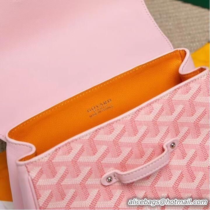 Pretty Style Goyard Calfskin Leather saigon mini Tote Bag 9955 Pink