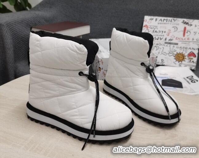 Good Product Dolce & Gabbana DG Down Snow Ankle Boots 121520 White