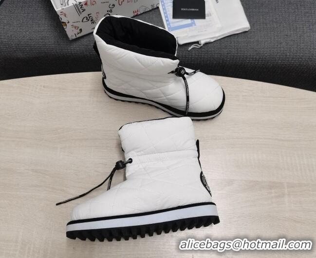 Good Product Dolce & Gabbana DG Down Snow Ankle Boots 121520 White