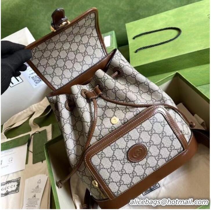 Good Taste Gucci Backpack with Interlocking G 674147 Brown