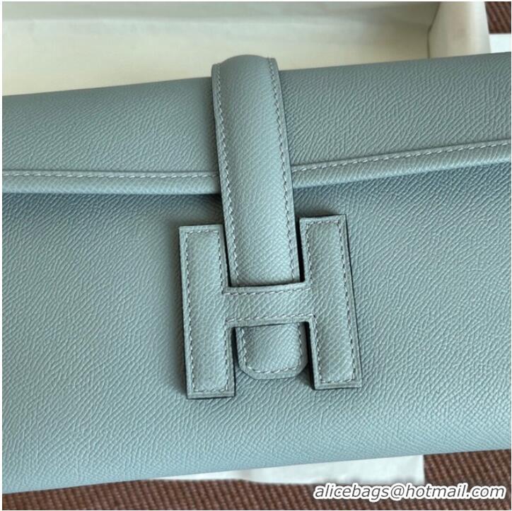 Pretty Style Hermes Original Espom Leather Clutch 37088 light blue