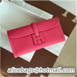 Good Taste Hermes Original Espom Leather Clutch 37088 rose