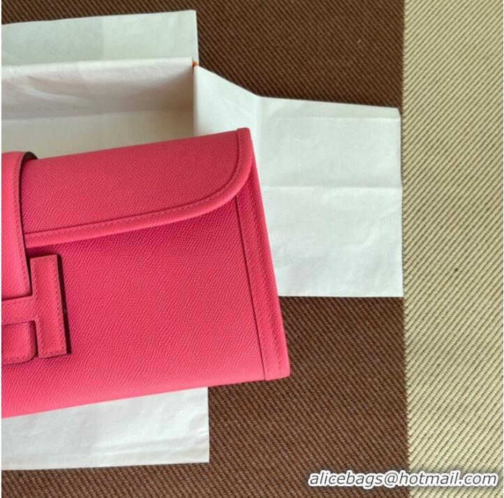 Good Taste Hermes Original Espom Leather Clutch 37088 rose