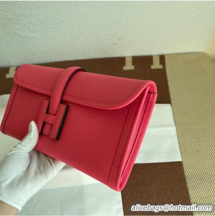 Good Taste Hermes Original Espom Leather Clutch 37088 rose