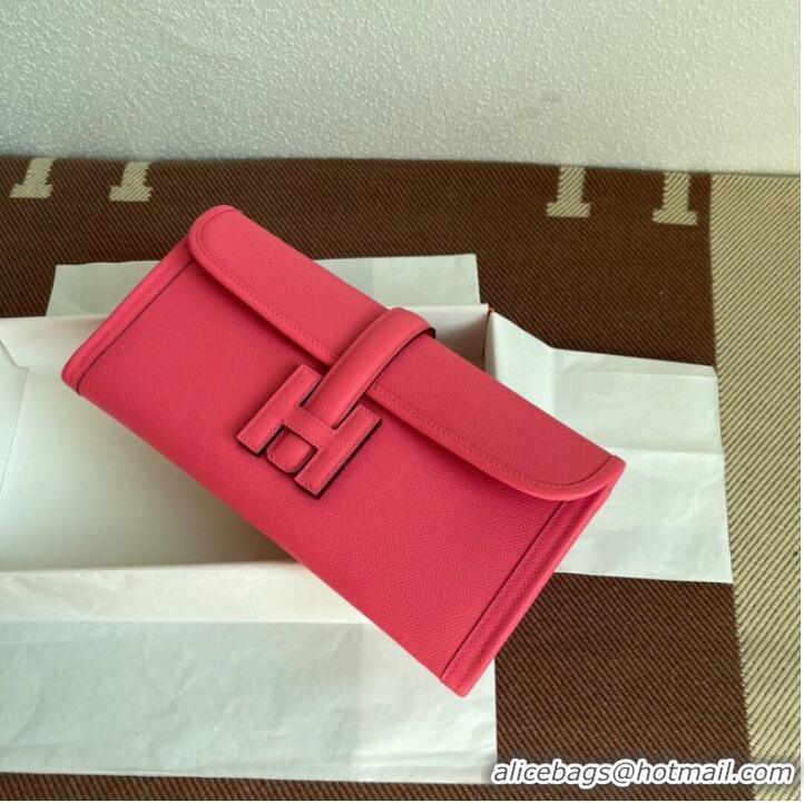 Good Taste Hermes Original Espom Leather Clutch 37088 rose