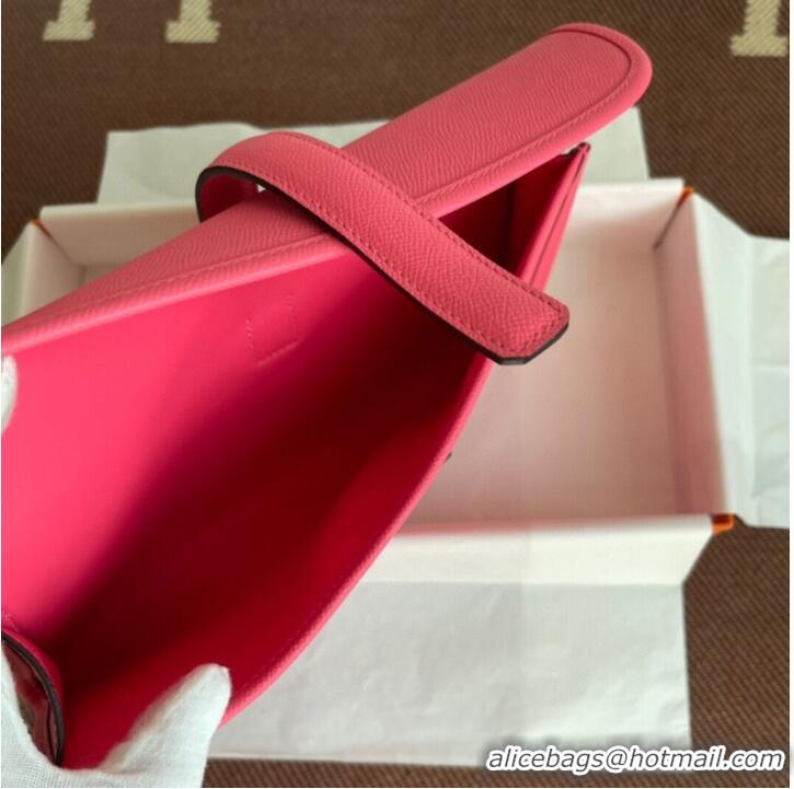 Good Taste Hermes Original Espom Leather Clutch 37088 rose