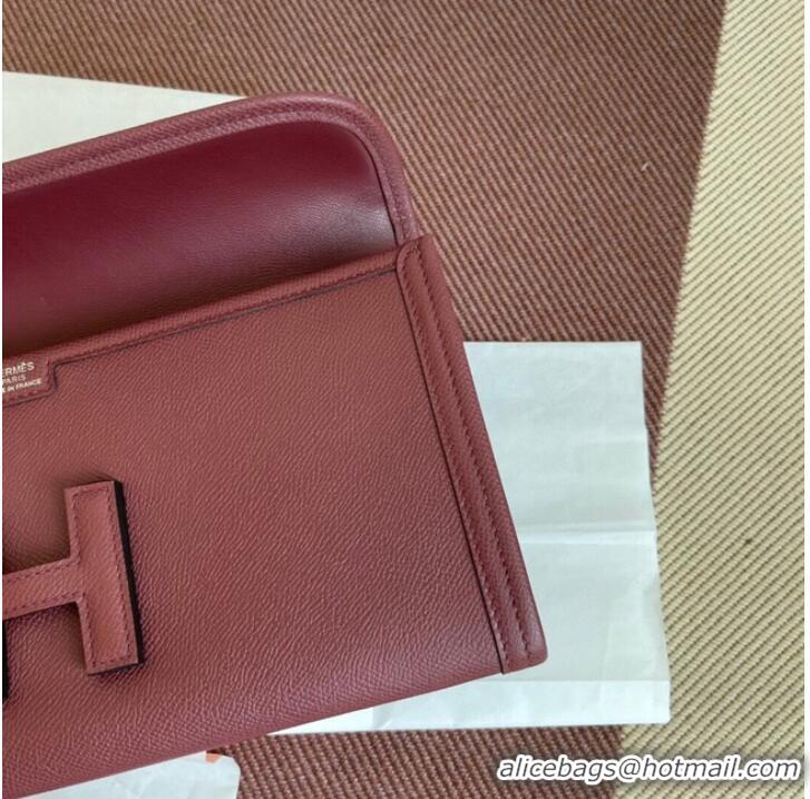 Wholesale Hermes Original Espom Leather Clutch 37088 claret