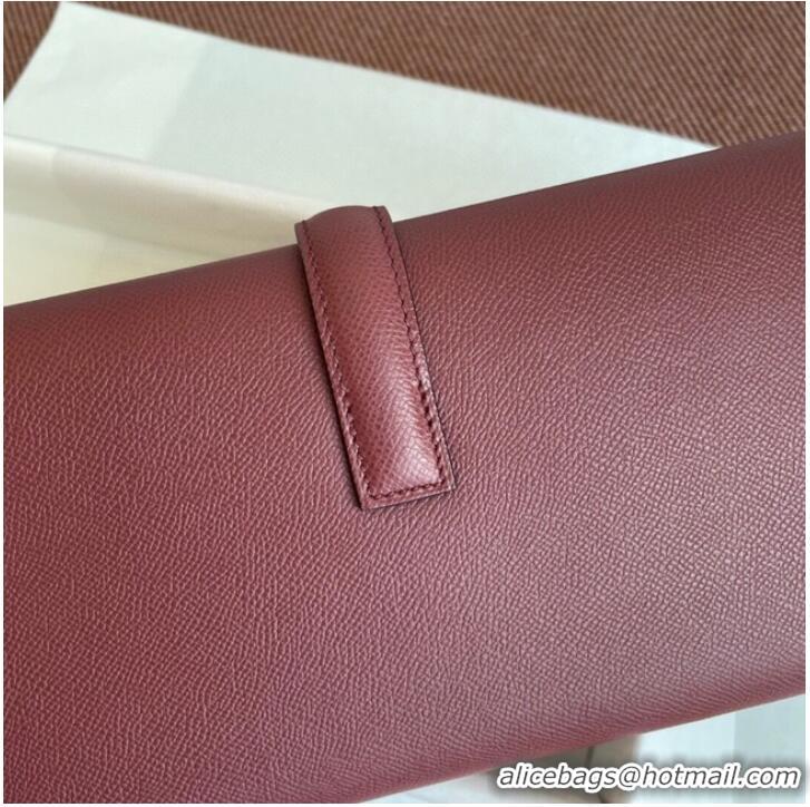 Wholesale Hermes Original Espom Leather Clutch 37088 claret