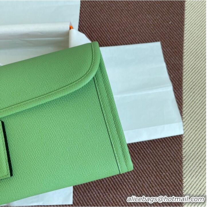 Discount Hermes Original Espom Leather Clutch 37088 light green