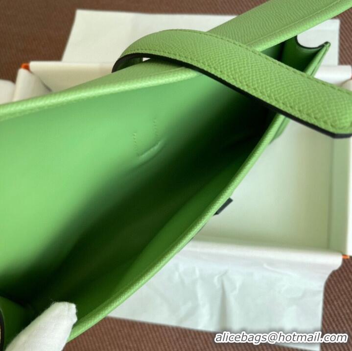 Discount Hermes Original Espom Leather Clutch 37088 light green