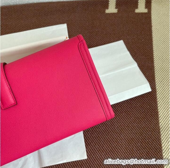 Luxurious Hermes Original Espom Leather Clutch 37088 Purplish red