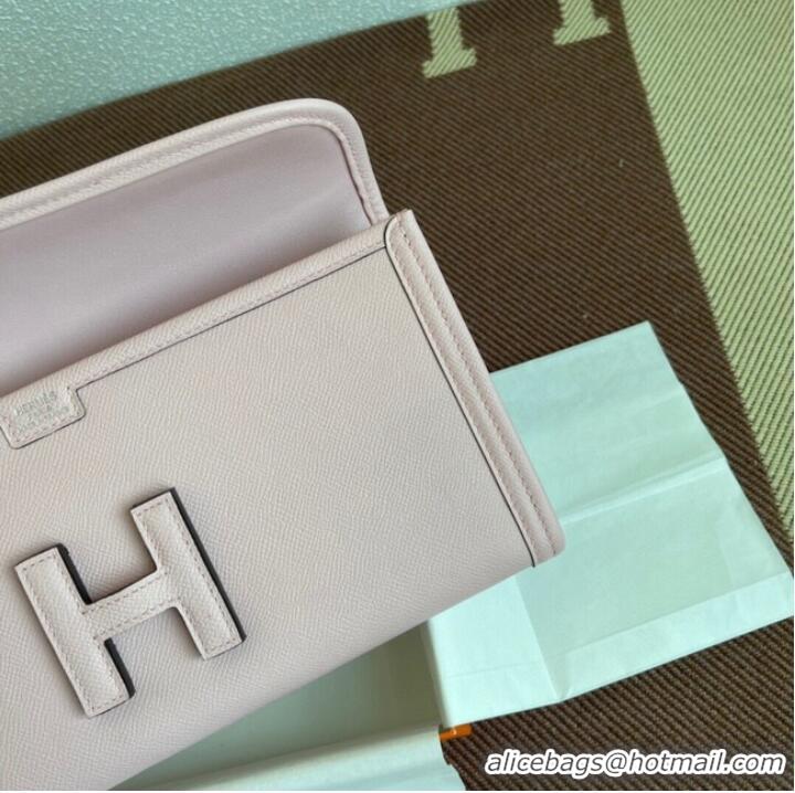 Hermes Original Espom Leather Clutch 37088 light pink