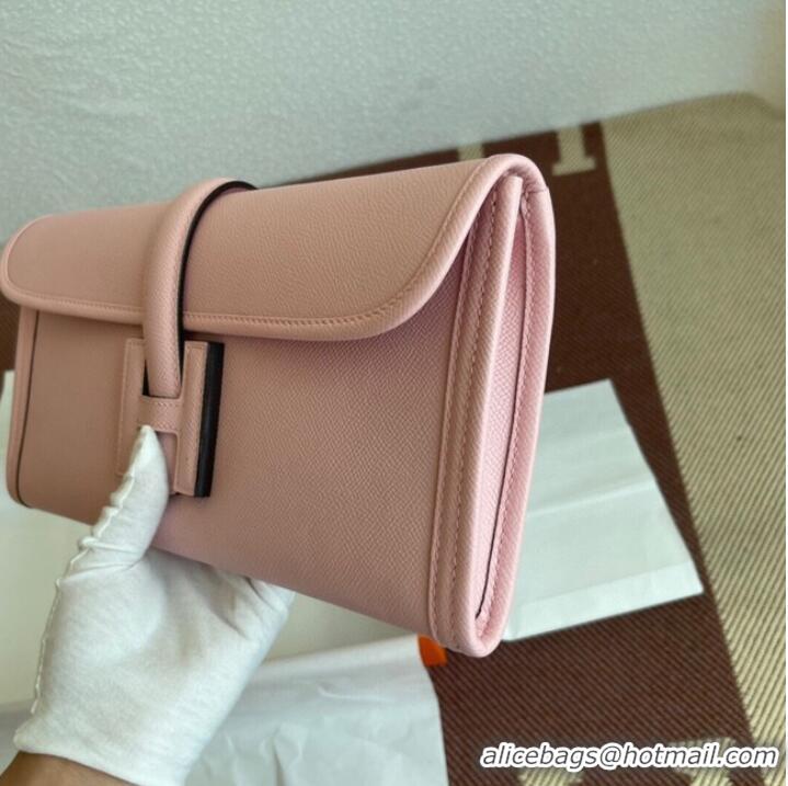 Hermes Original Espom Leather Clutch 37088 light pink