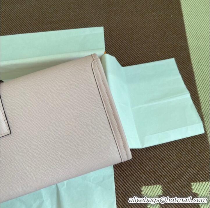 Hermes Original Espom Leather Clutch 37088 light pink