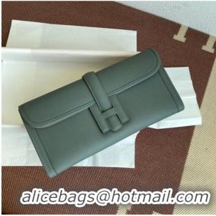 Original Cheap Hermes Original Espom Leather Clutch 37088 Almond green