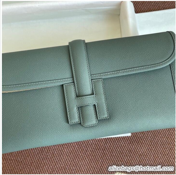 Original Cheap Hermes Original Espom Leather Clutch 37088 Almond green