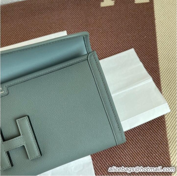 Original Cheap Hermes Original Espom Leather Clutch 37088 Almond green